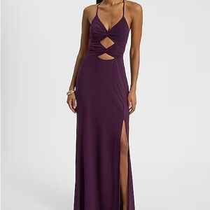 Express V Neck Sleeveless Cutout Strappy Maxi Dress size L Very
